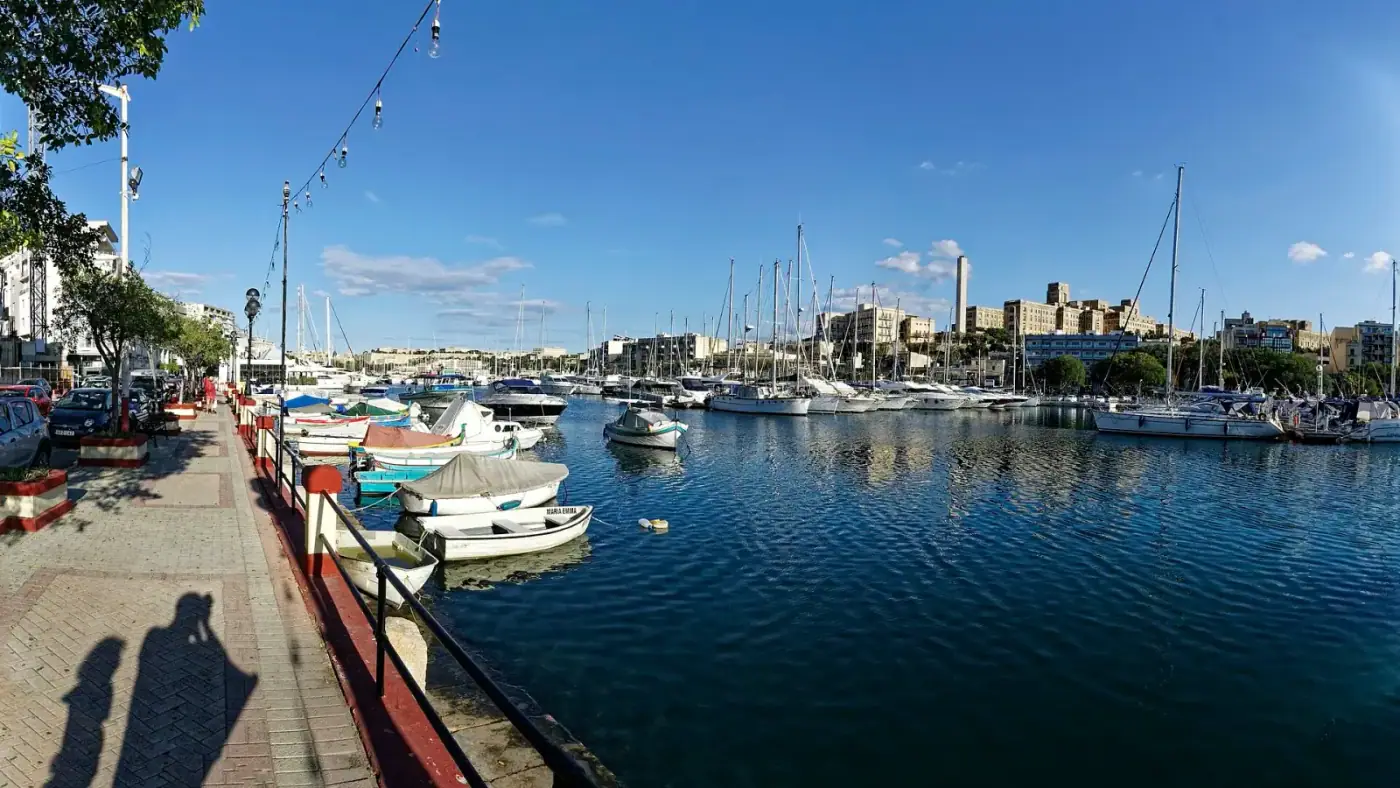 Marsamxett Harbour seen from the Ta' Xbiex seafront